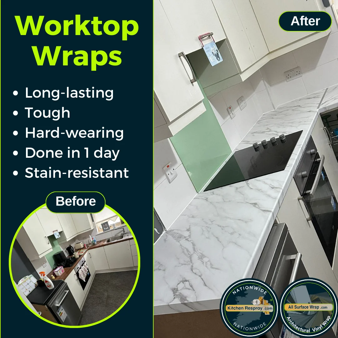 marble-wrap Worktop wrap